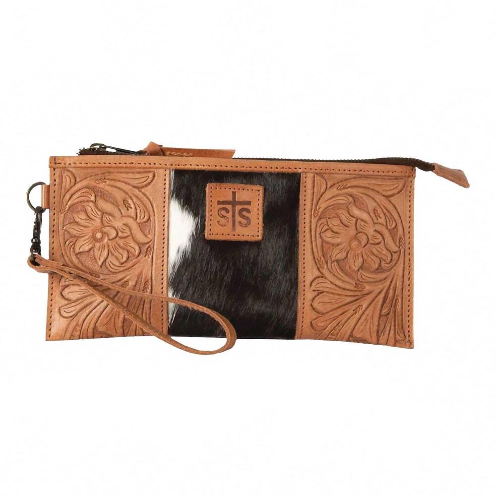 NEW STS RANCHWEAR women's clutch bag in brown